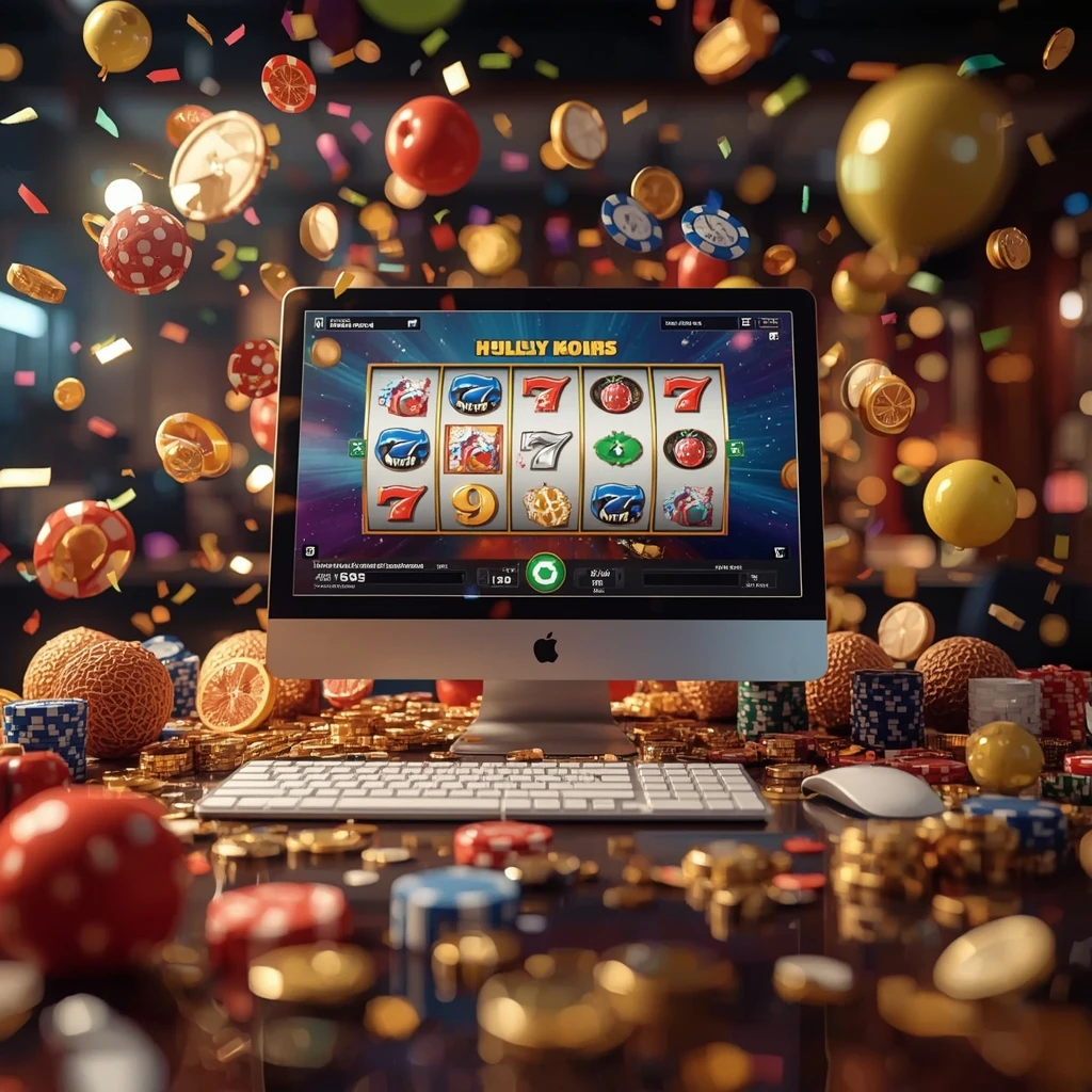 Máquinas tragamonedas en el monitor PLATINUM PLAY CASINO